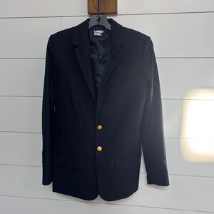 Lands' End Kids Black Blazer with Gold Buttons